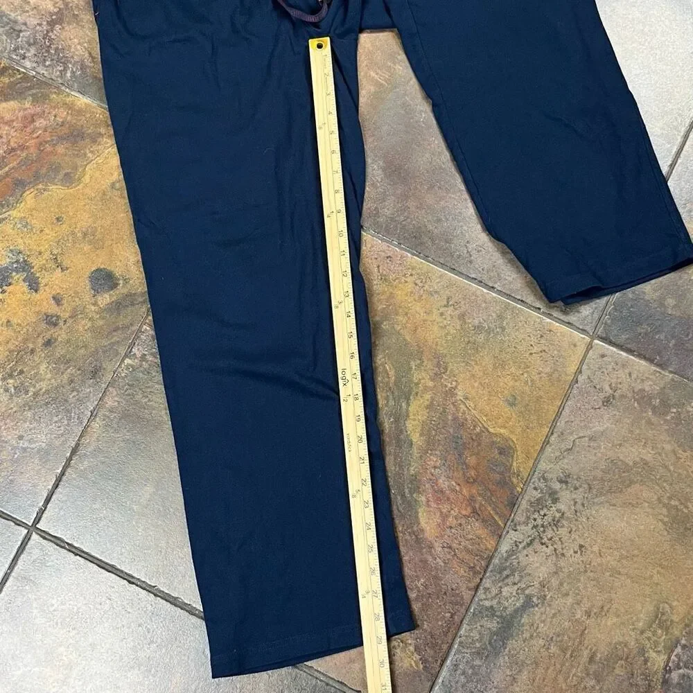 Tommy Bahama Men's Navy Blue Cotton Blend Drawstring Lounge Pants Medium